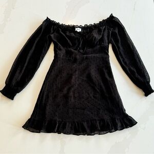Lane 201 Black Heart Long Sleeve Mini Dress